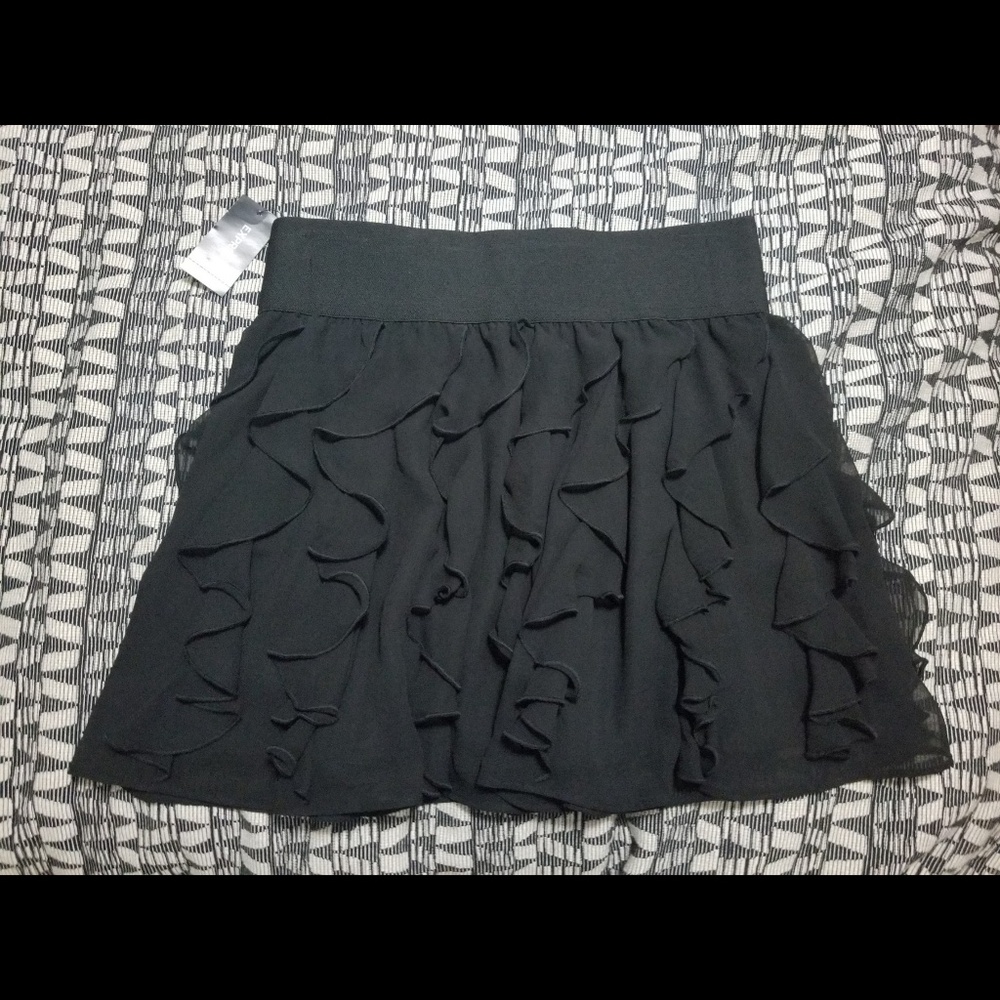 Express black ruffle skirt
